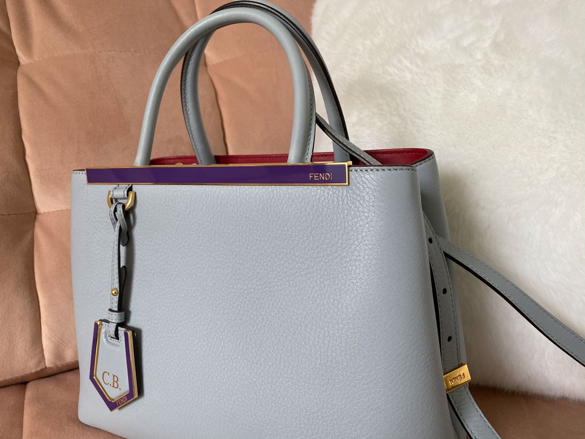 Fendi Petite 2Jours Leather Shopper 