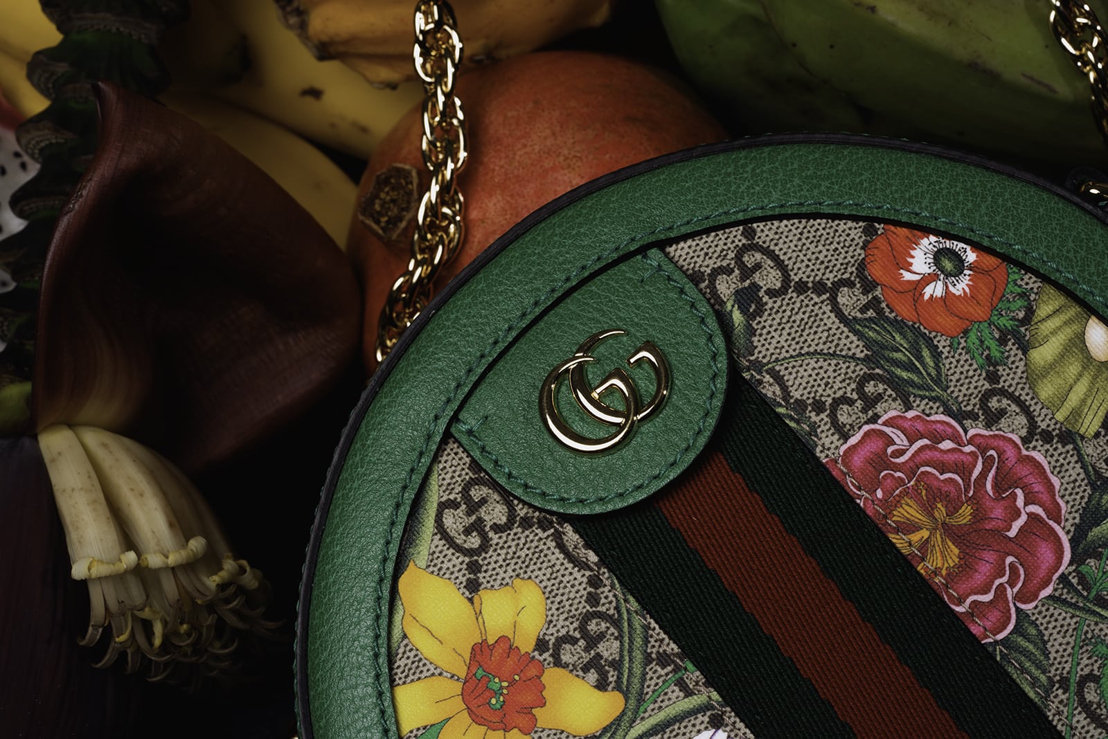 Gucci Ophidia Floral Pattern Tote Bag in Green