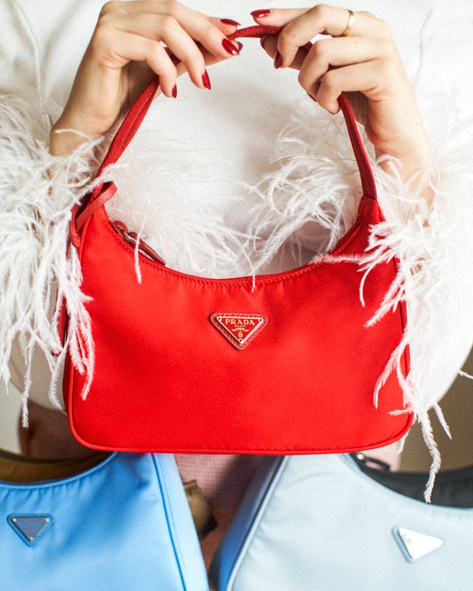 prada bags red