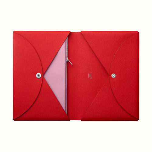 Calvi Pouch in Rouge de Coeur and Mauve Sylvestre