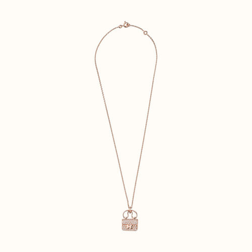 Constance Amulette Pendant in Rose Gold with Diamonds