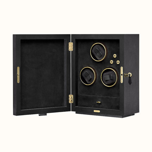 H Deco 3 Watch Winder Box, Interior View