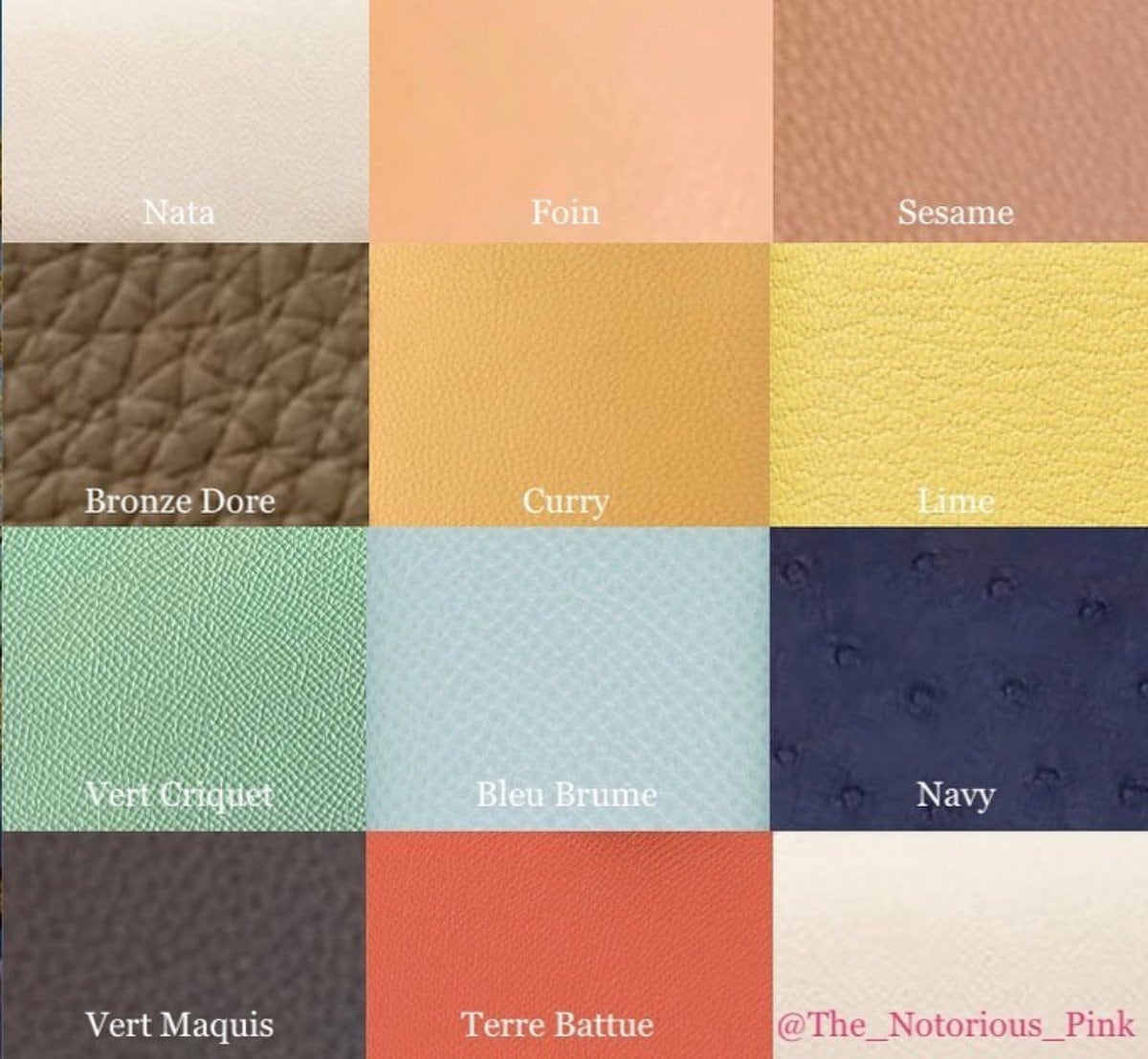 hermes color code 2019