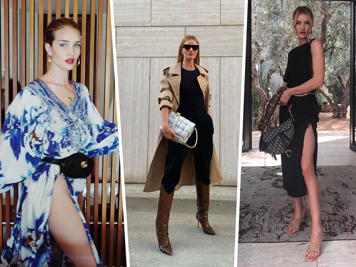 Instagram Style: Rosie Huntington-Whiteley in Bottega Veneta at an Bare  Minerals Event