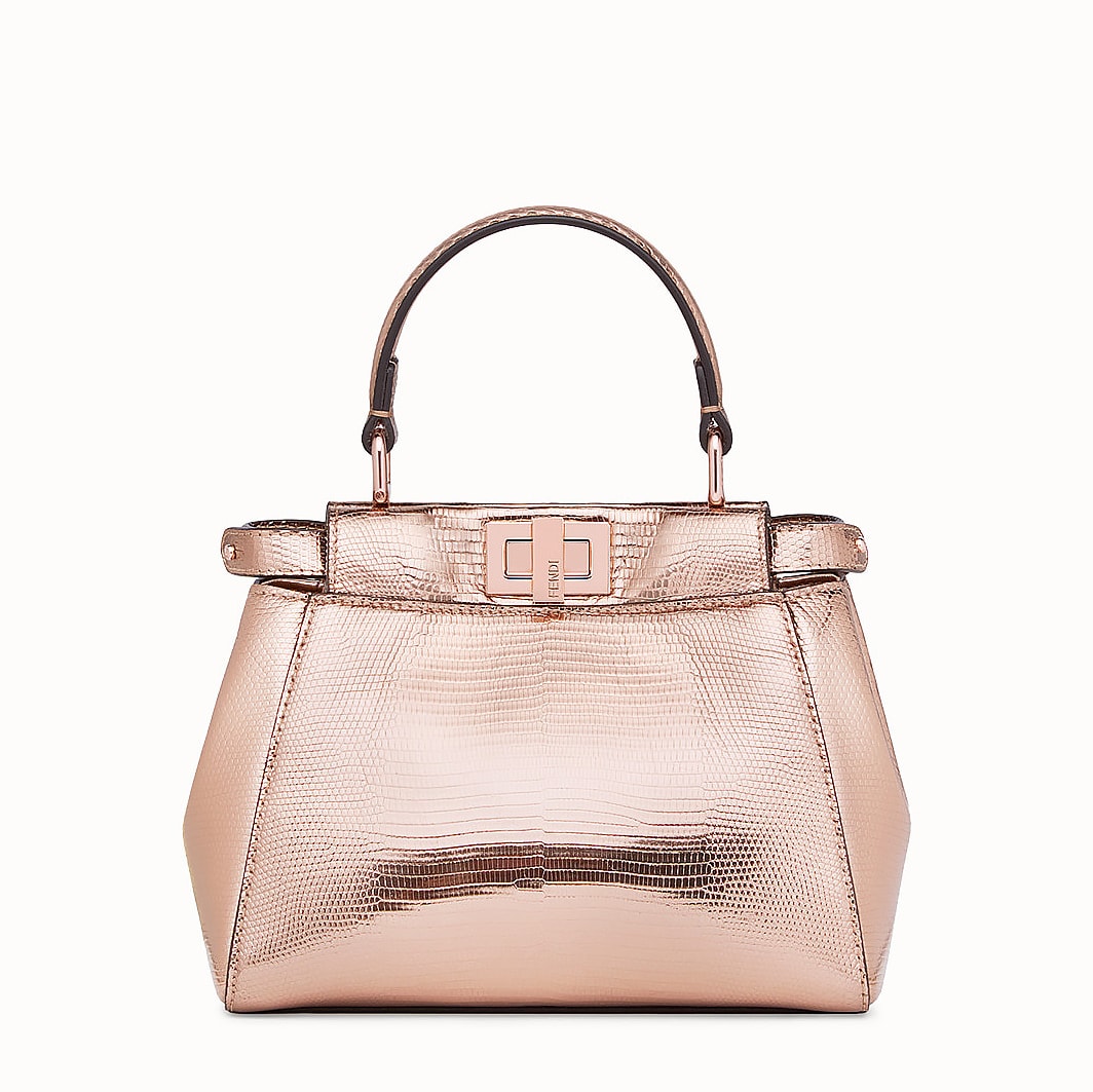 FENDI NWB SOLD OUT EVERYWHERE ROSE GOLD SEQUIN BAGUETTE BAG