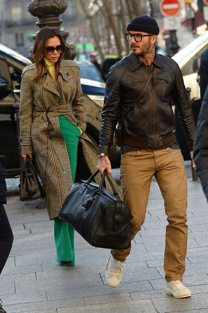Wear It Like Beckham: David Beckham travels with Prada Backpack
