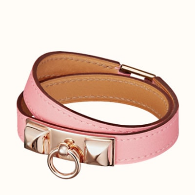 Rivale Double Tour Bracelet in Rose Sakura. Photo courtesy of Hermes.com