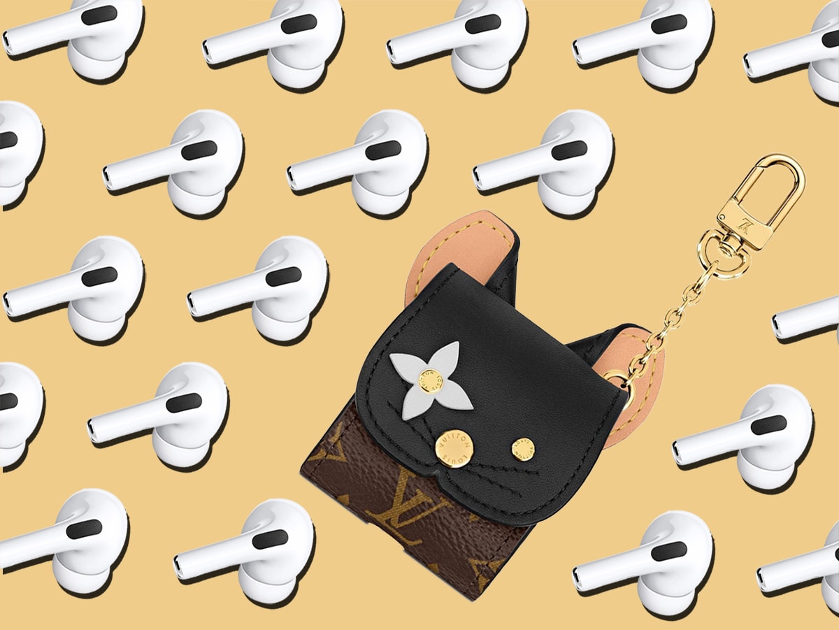 Louis Vuitton Monogram Canvas/Leather Cat Airpods Pro Case