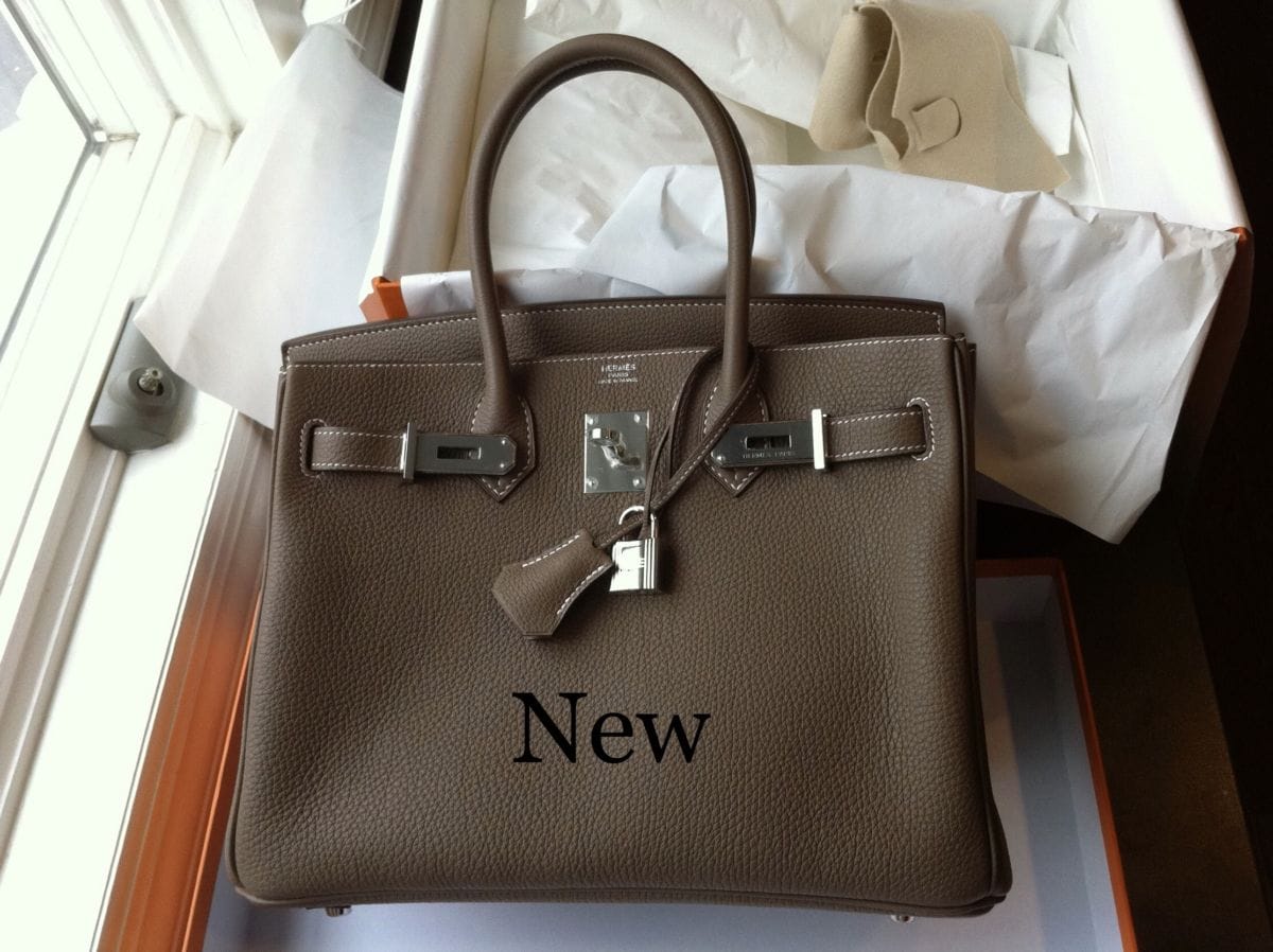 Hermes Birkin Bag 30cm Etoupe Togo Leather Women's Purse