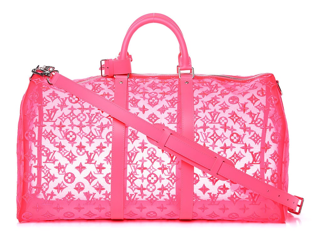 Bag of the Week: Louis Vuitton Monogram See-Through Keepall Bandouliere 50 Rose Fluo - PurseBlog