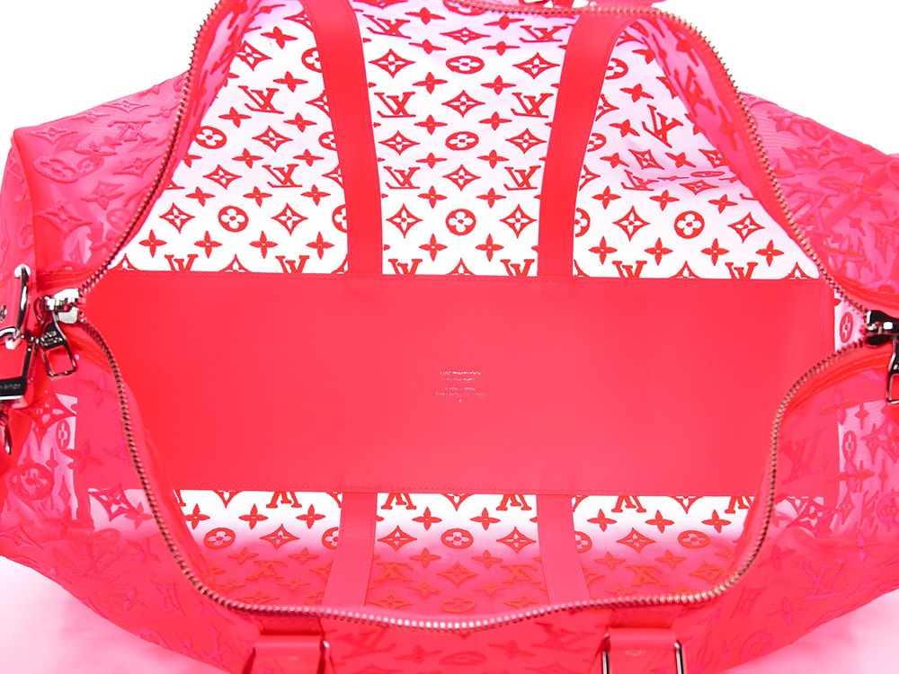 Bag of the Week: Louis Vuitton Monogram See-Through Keepall Bandouliere 50 Rose Fluo - PurseBlog