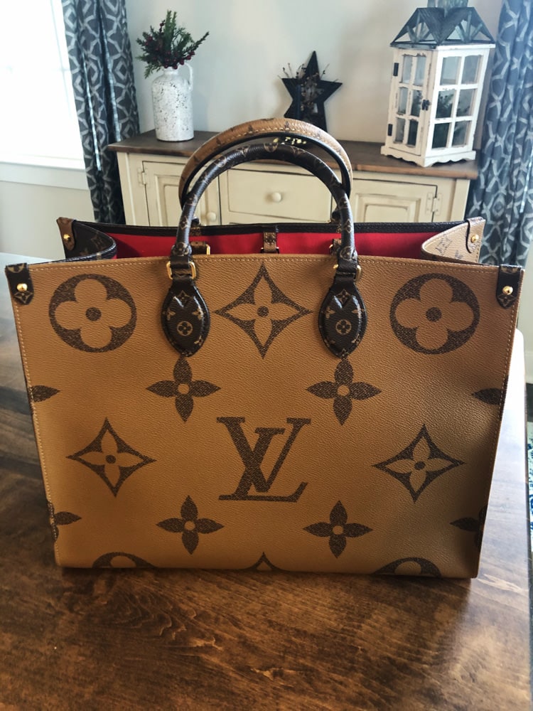 lv bag with big logo