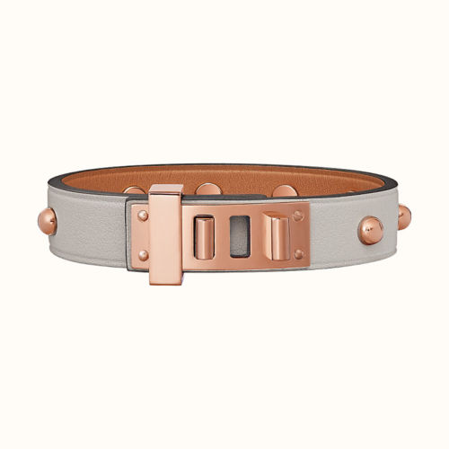 Mini Dog Clous Ronds Bracelet in Gris Perle. Photo courtesy of Hermes.com