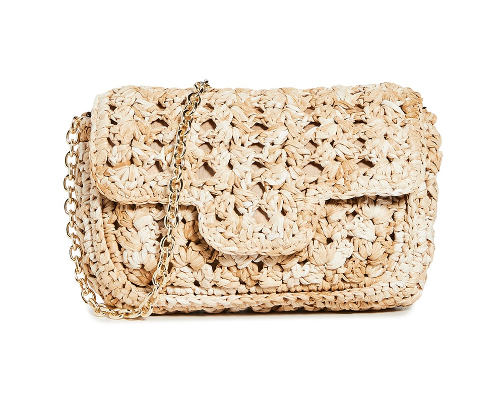 Caterina bertini woven top shoulder bag