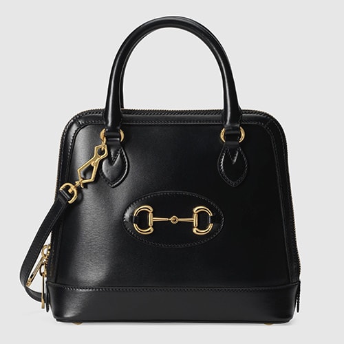 【GUCCI】 Horsebit 1955 Handbag ハンドバッグ Gucci Horsebit 1955 small top handle bag in black leather