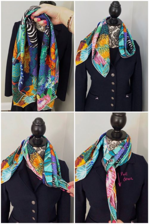 hermes scarf 90 how to wear
