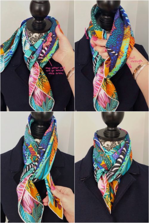 How To Tie An Hermès Scarf, Scarf Ring: Peek A Boo Knot Tutorial