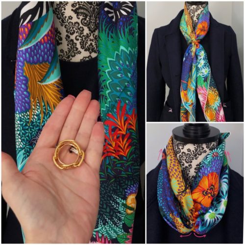 how to wear hermes scarf ring