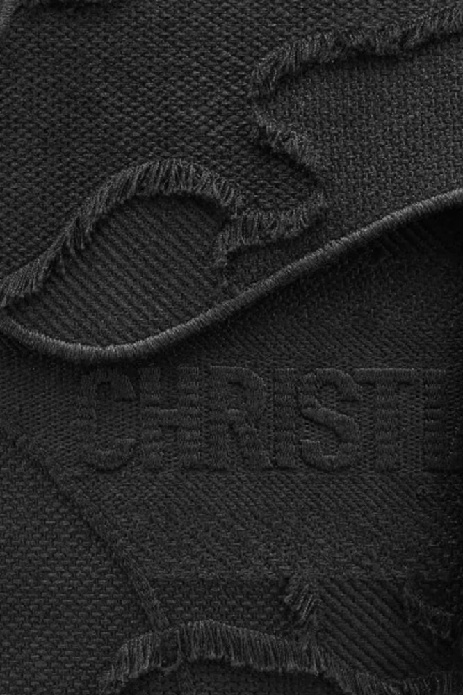 chain-strap embroidered-logo bag Schwarz