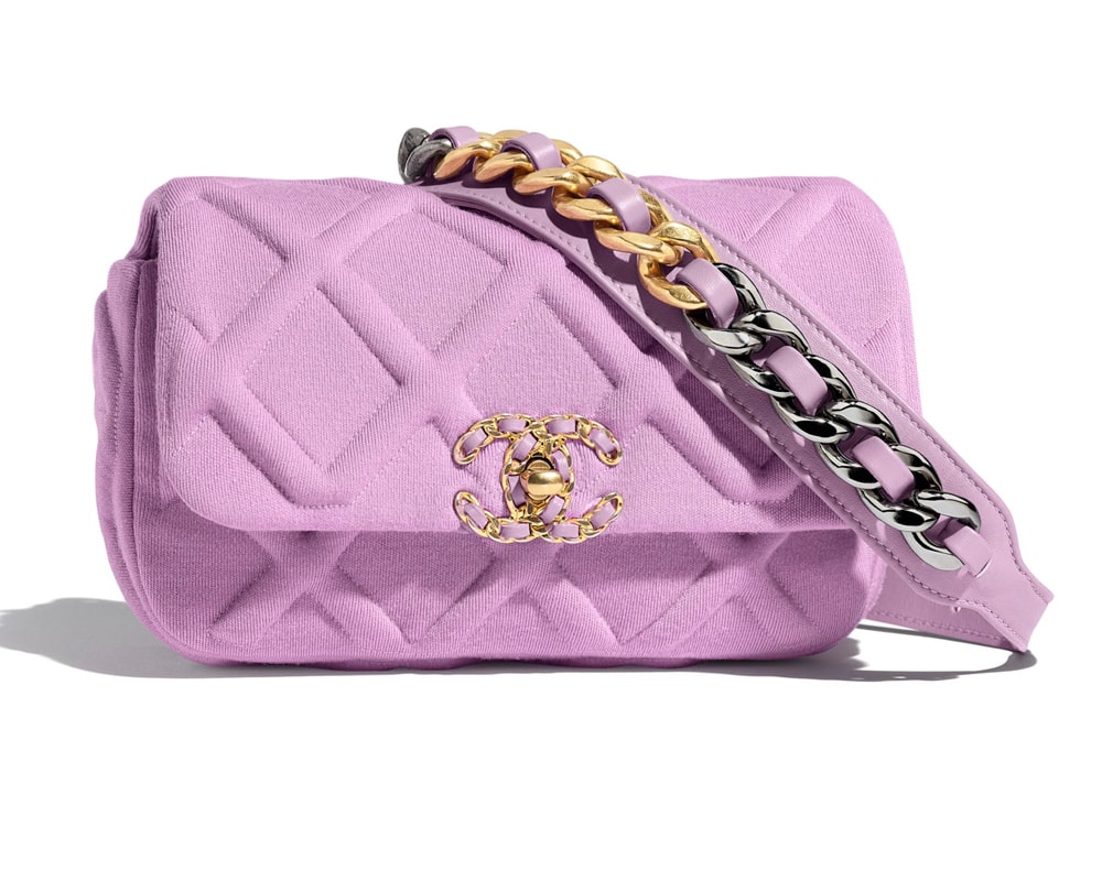 Chanel Pink Quilted Leather Chanel 19 Round Clutch Bag Chanel