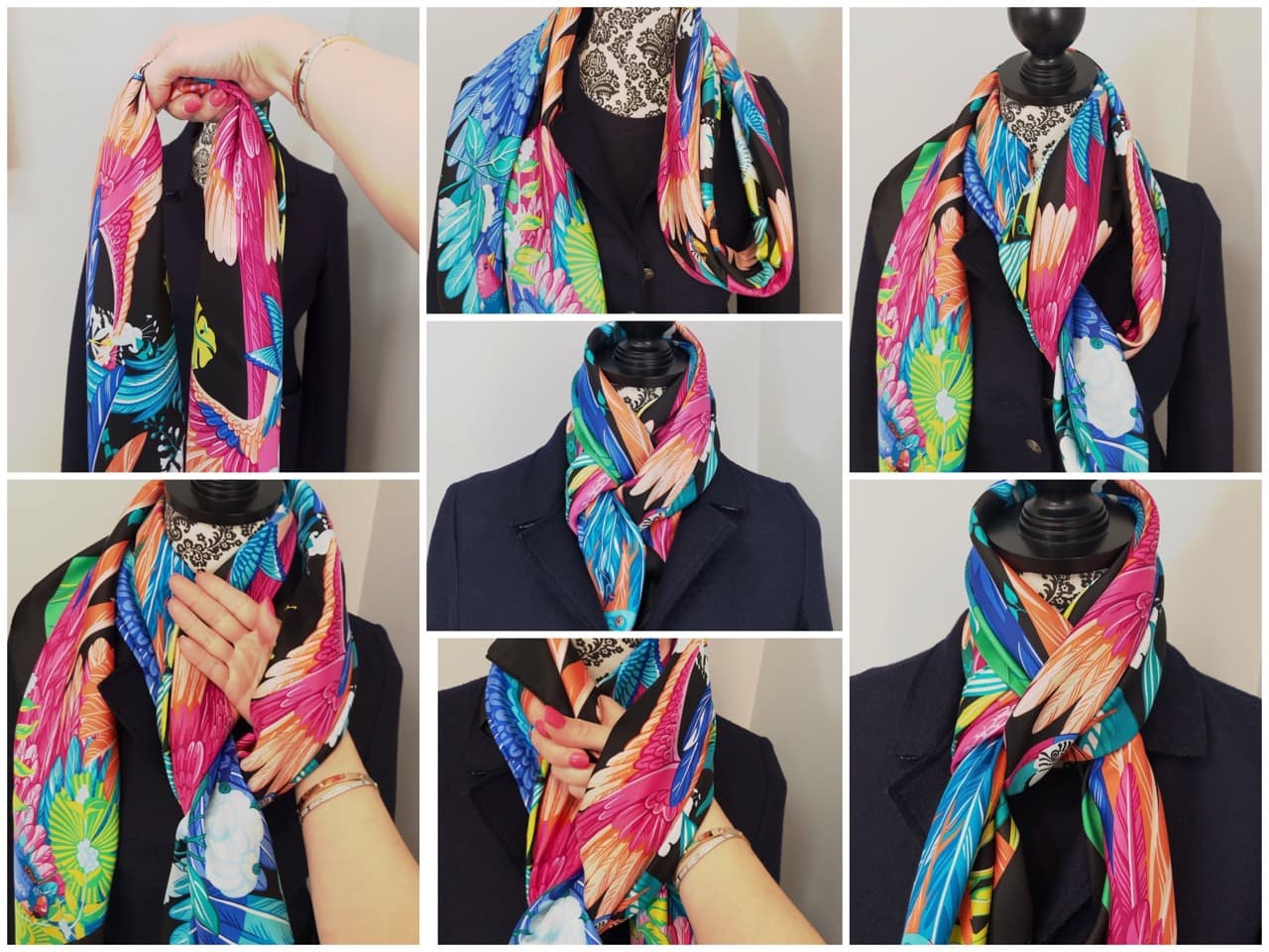how to tie hermes 140 scarf