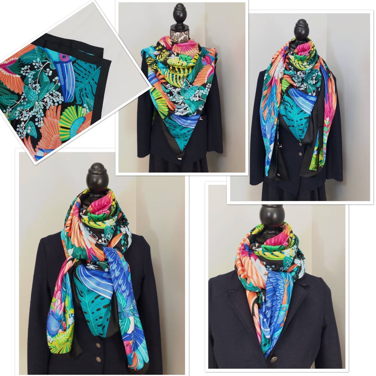 16 Ways To Tie A Scarf. How I Style My Hermes Shawl. Fashion Hacks Every  Girl Must Know. 