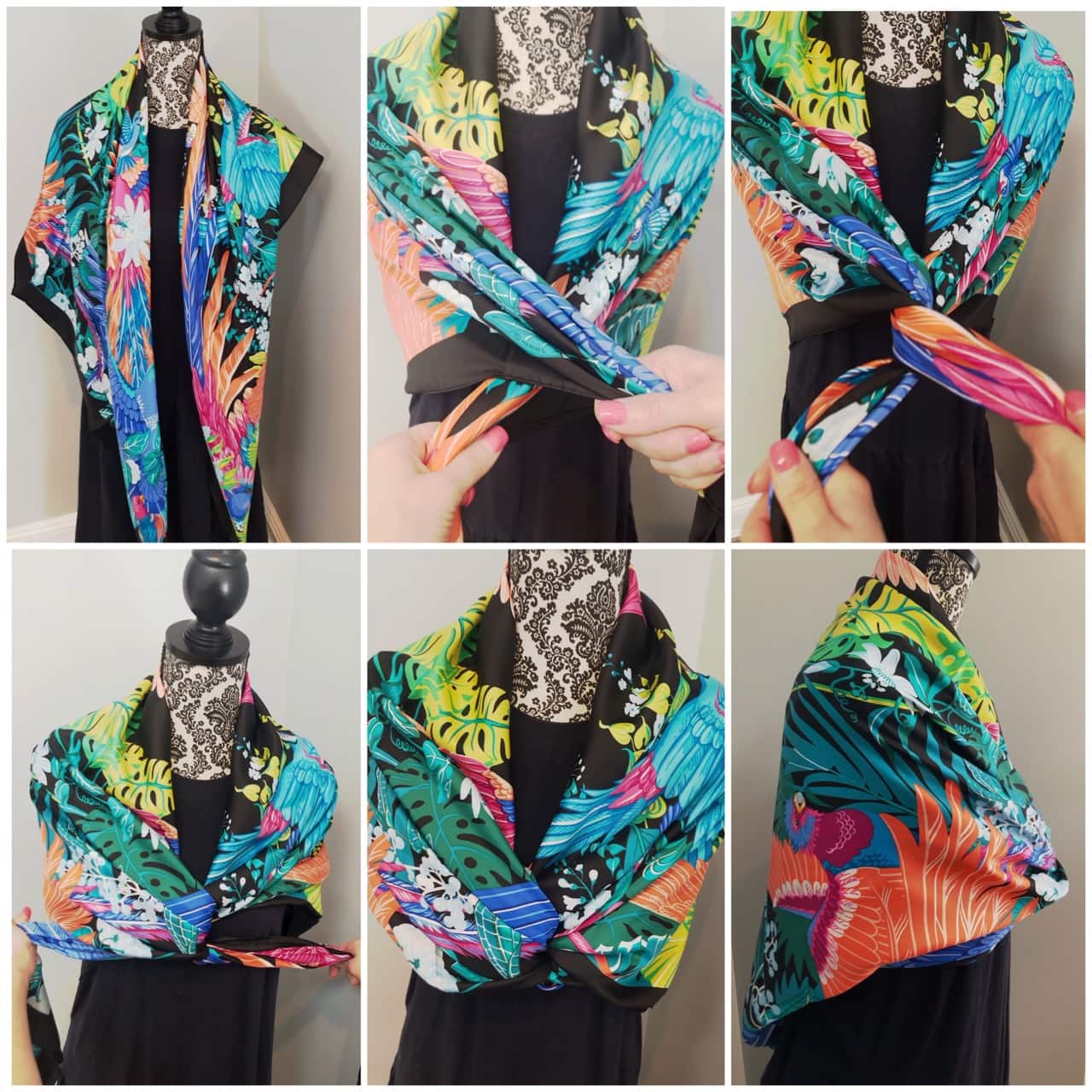 How to Tie a Hermes Scarf 4 ways - Later Ever After, BlogLater Ever After –  A Chicago Based Life, Style and Fashion Blog