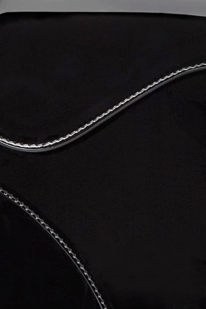 Faux leather tote bag navy