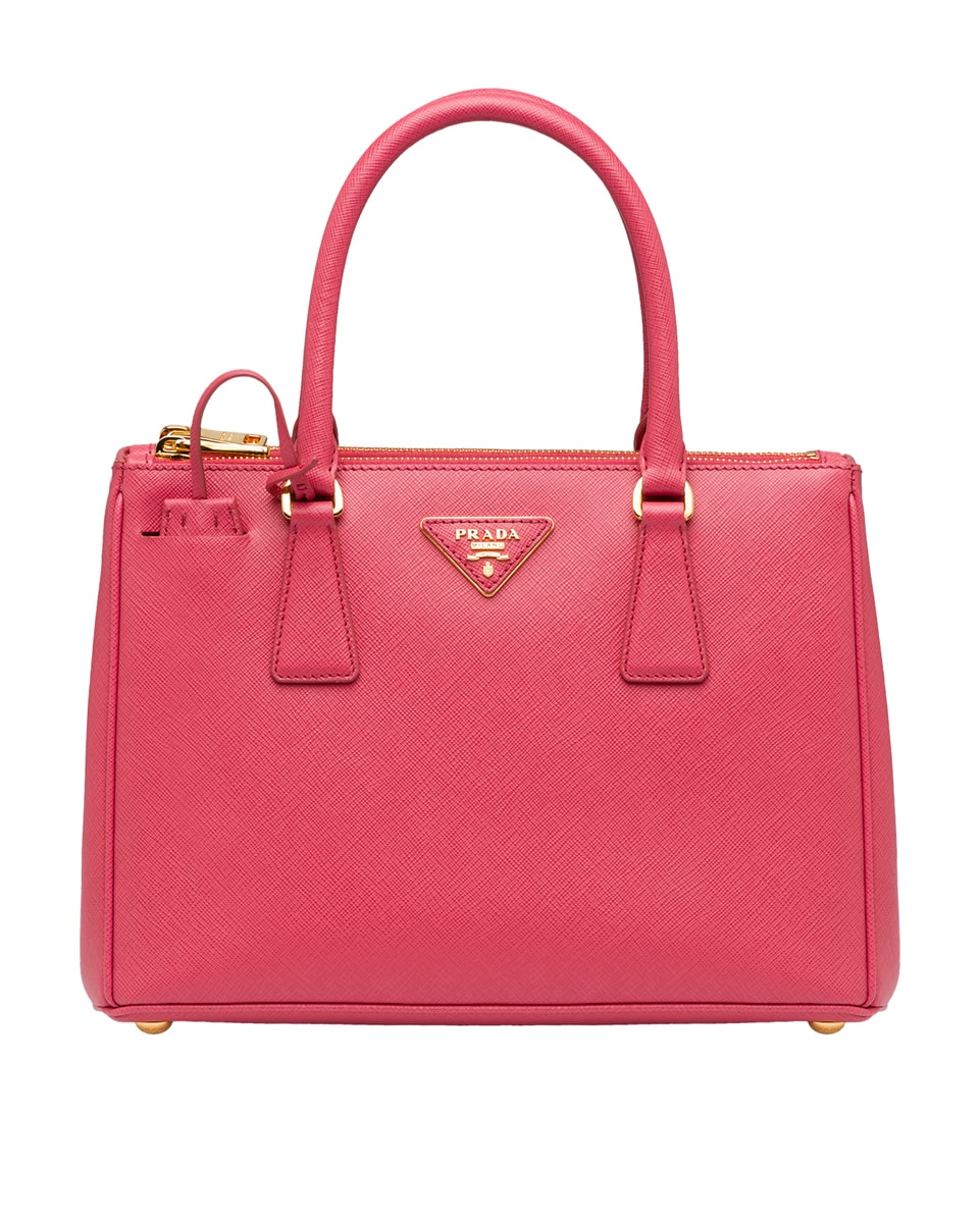 What Goes Around Comes Around Prada Pink Saffiano Promenade Small Handbag