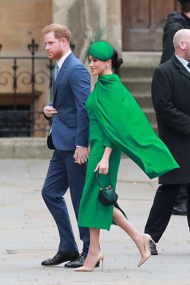 Meghan Markle Gabriela Hearst Demi Emerald Green Satin Bag