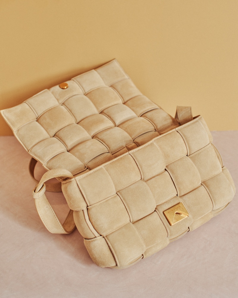 284 BOTTEGA VENETA Padded Cassette Bag in Acorn Gold Retail $3,900