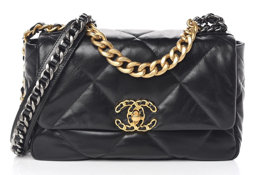 CHANEL CHEVRON SATIN CRYSTAL CC FLAP for sale at auction on 29th