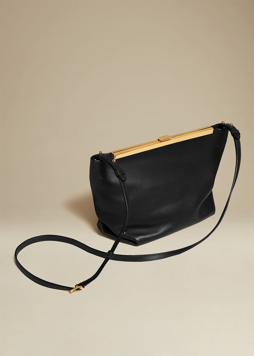 Mansur Gavriel slouchy metallic clutch bag