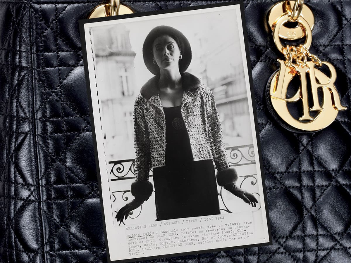 Dior Black Lady Dior Phone Holder - Ann's Fabulous Closeouts