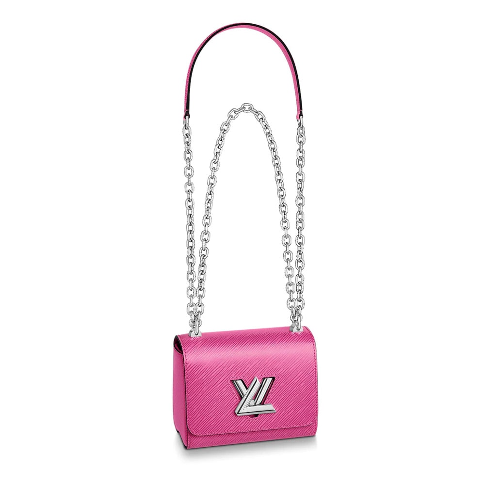 Louis Vuitton Twist MM with Black with Pink Strap Rare