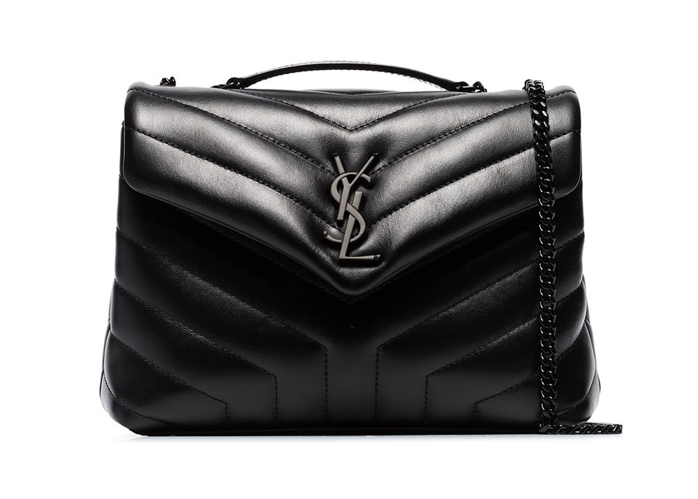 Saint Laurent Loulou Small Leather Shoulder Bag - Black