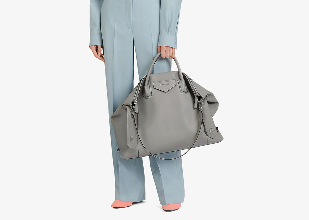 Gray Givenchy Small Antigona Soft Satchel