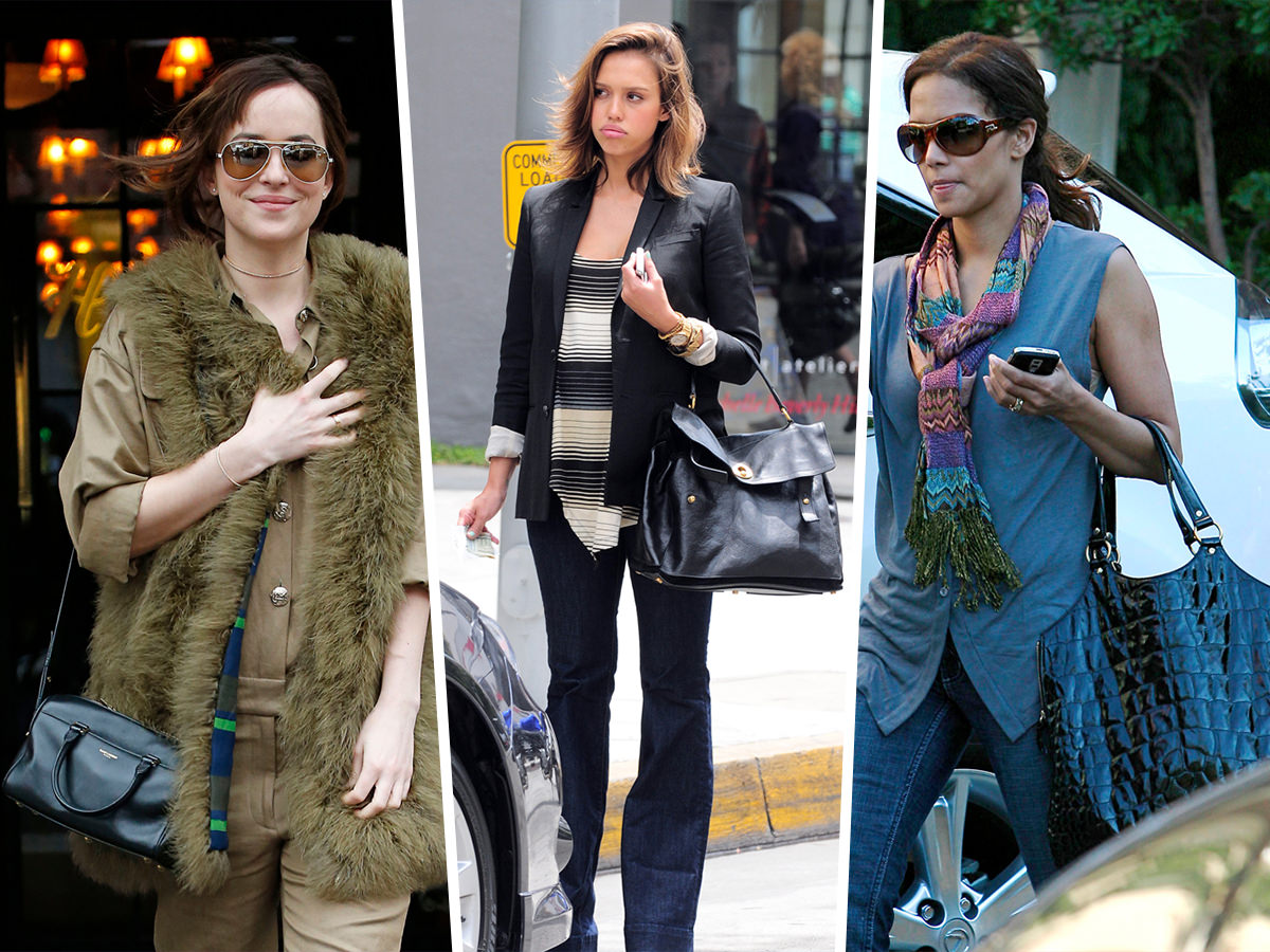 How Celebrities Carry The Saint Laurent Classic Monogram Bag