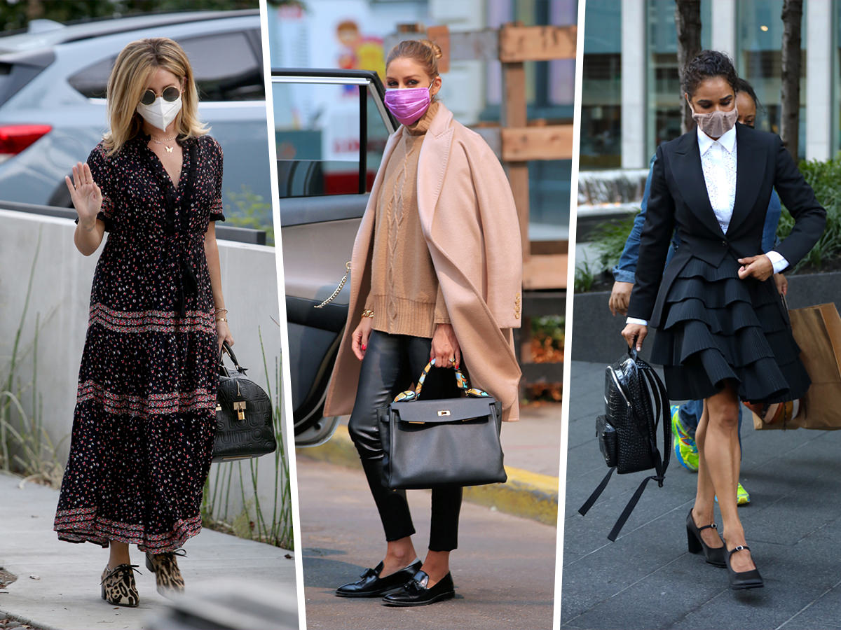 Celebs Accessorize With Masks and Carries from Balenciaga and