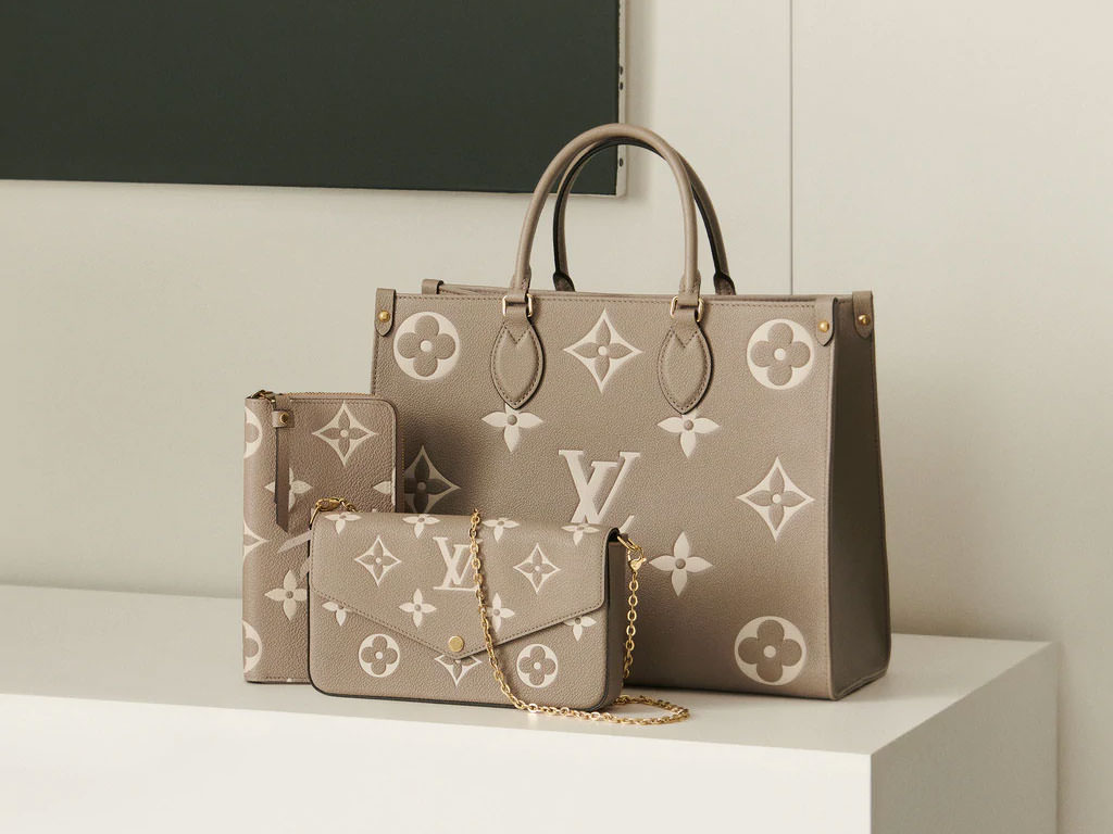 Louis Vuitton Carryall mm Turtledove Monogram Empreinte