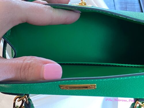 HERMES 19cm Mini Kelly 2 original epson leather/pink 