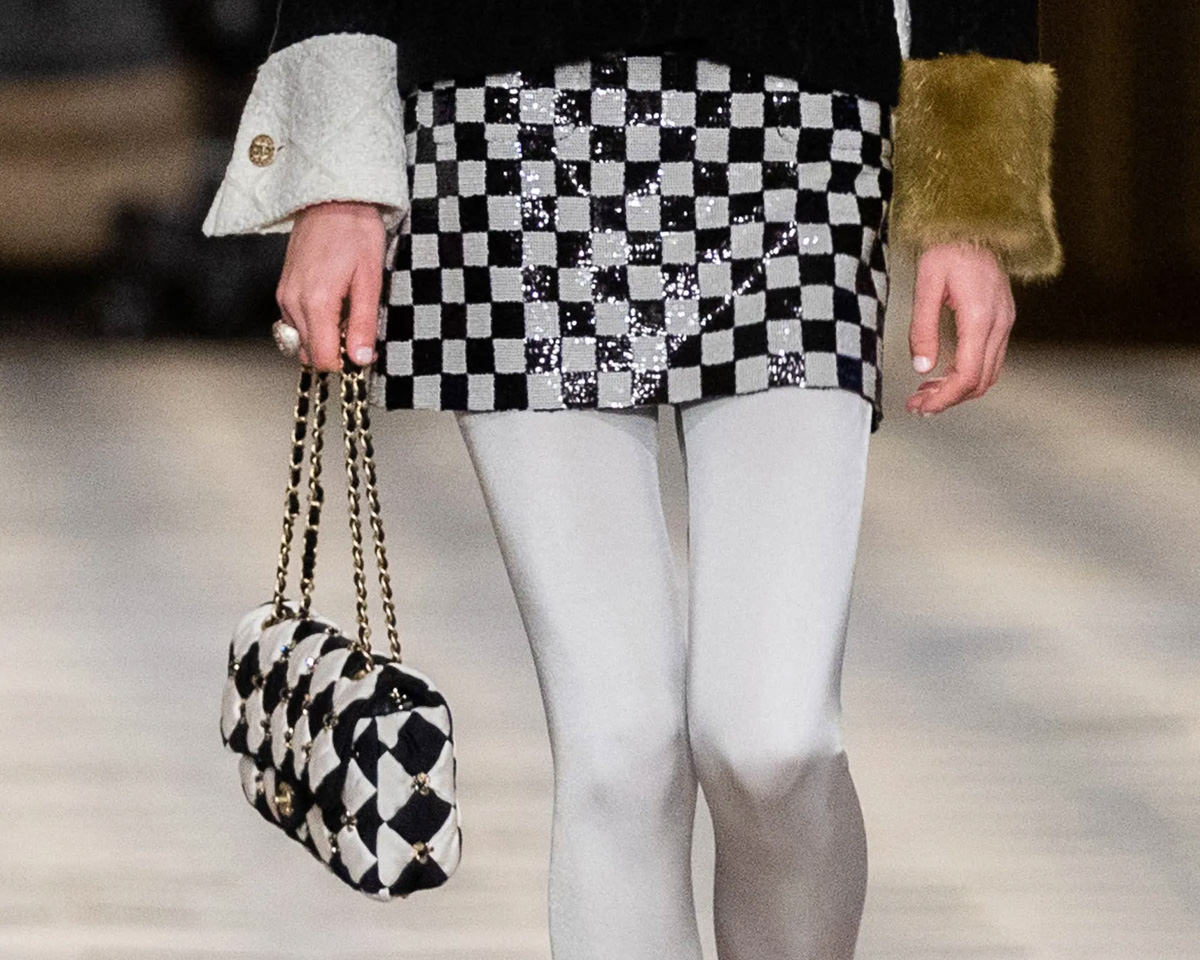Chanel checkered online bag