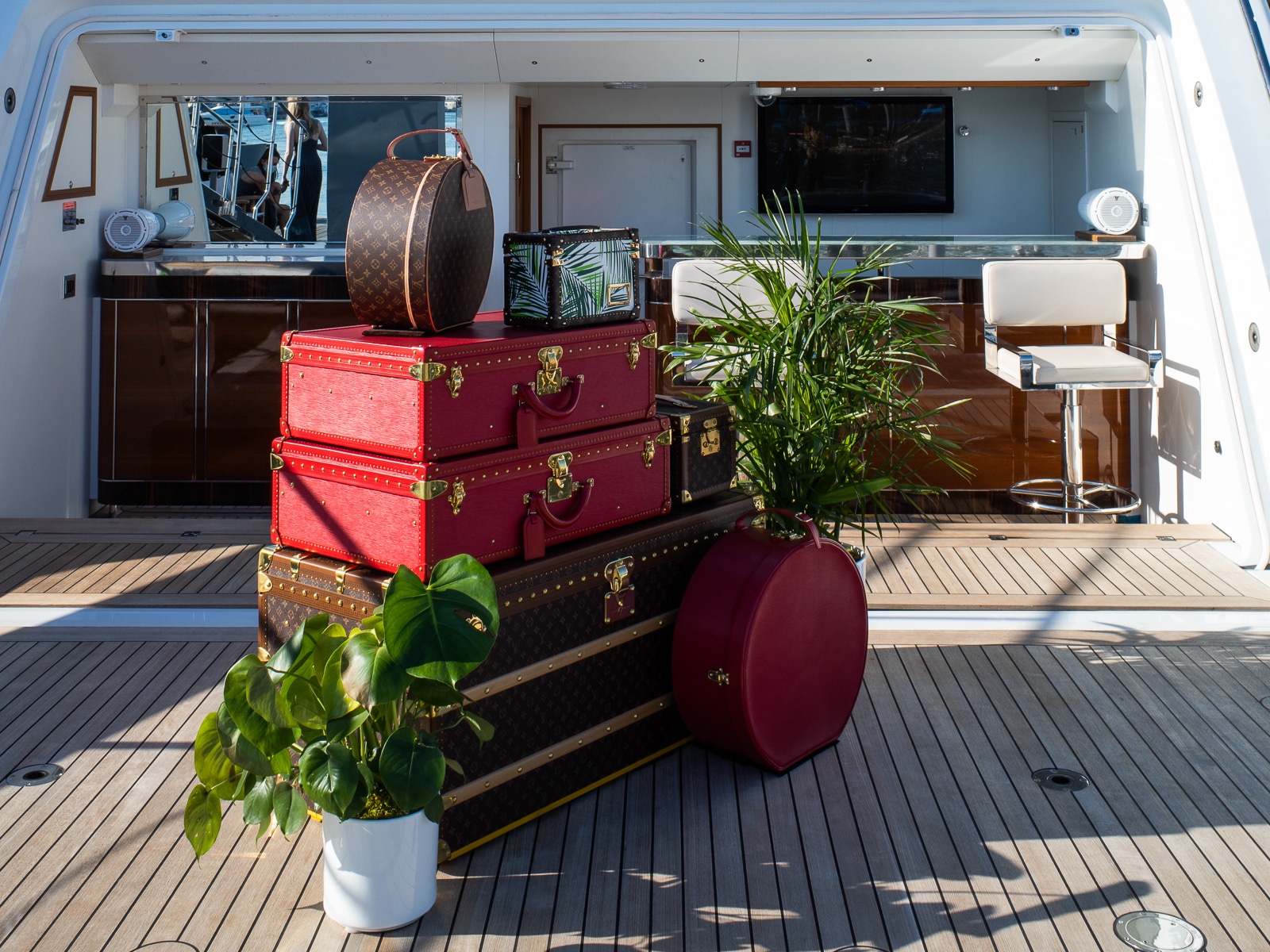 Louis Vuitton Exotics on a Miami Yacht