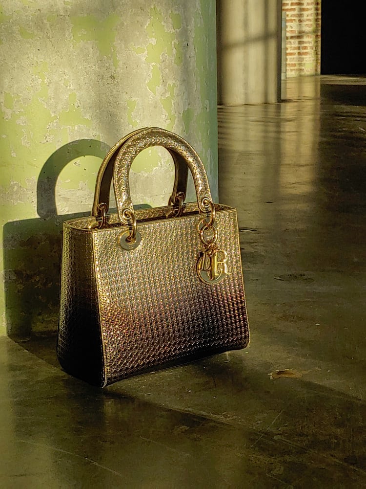Lady dior on sale bag gold