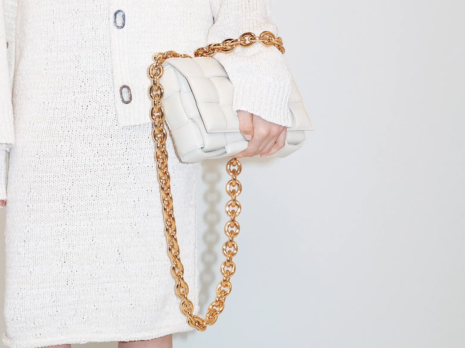 chanel bag thick chain necklace