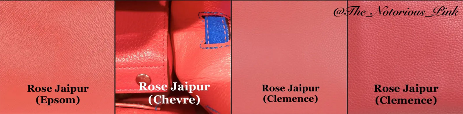 hermes rose jaipur color code