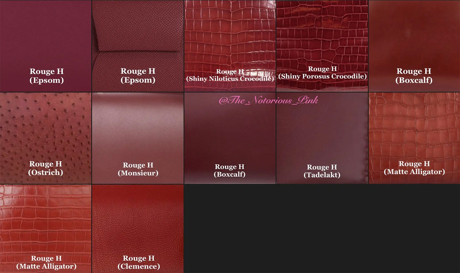 hermes rouge grenat vs rubis