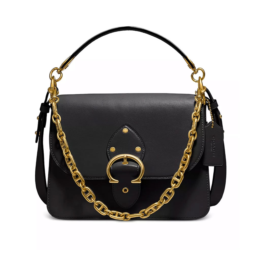 logo-plaque faux-fur tote bag