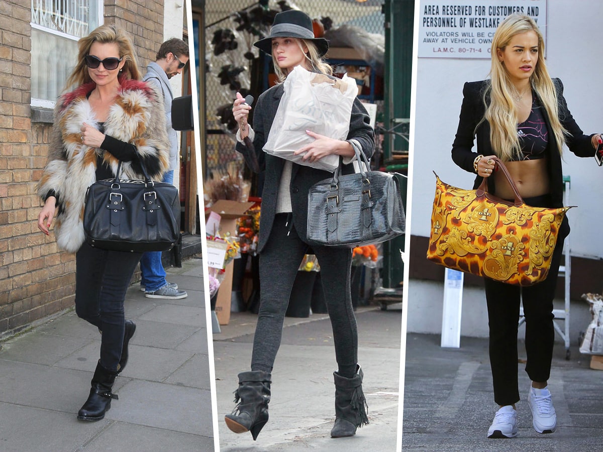 celebrities with longchamp le pliage bags