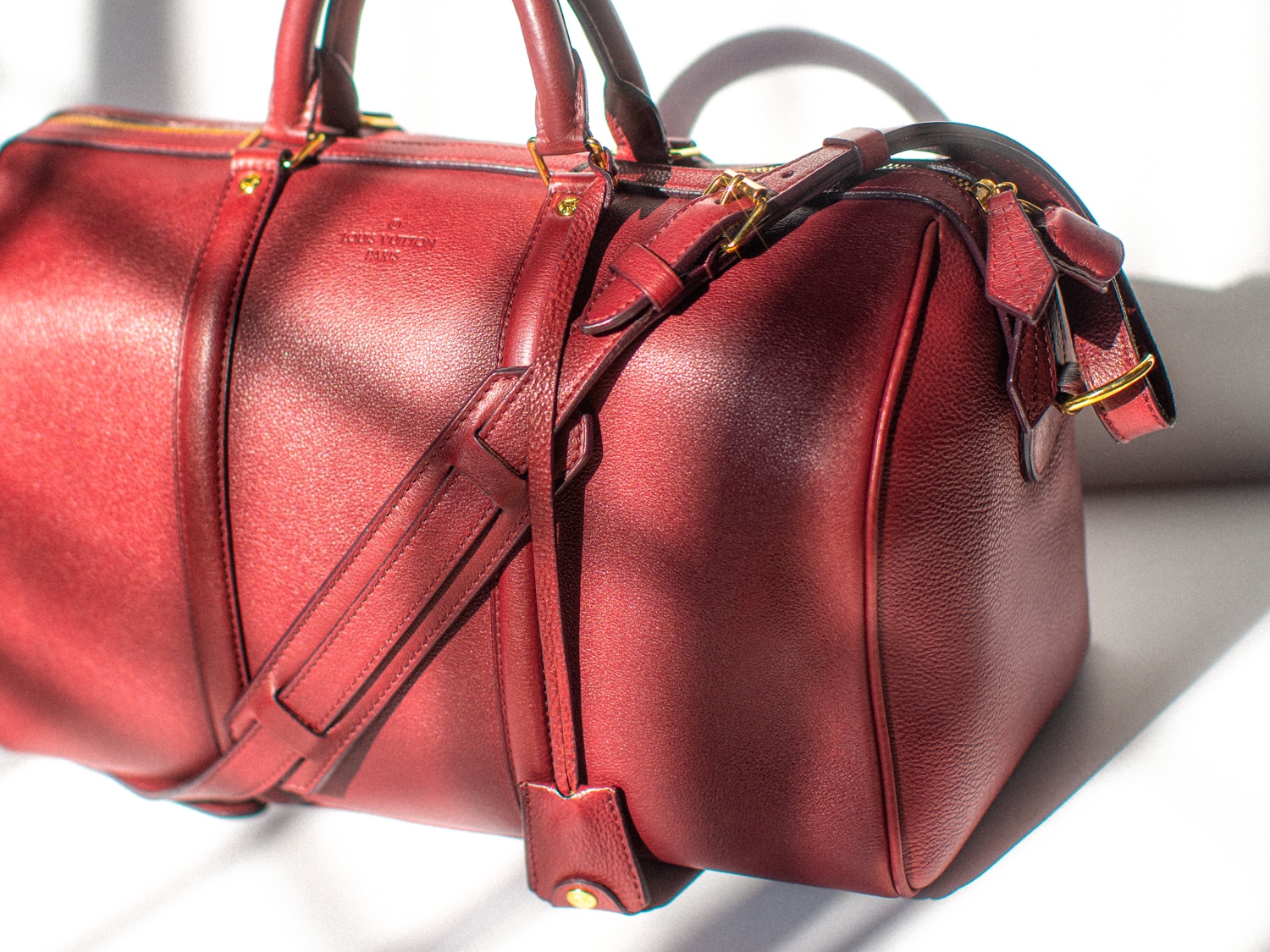 Luxurious Meets Practical: Louis Vuitton Burgundy Sofia Coppola SC Bag –  Helen's Life & Style